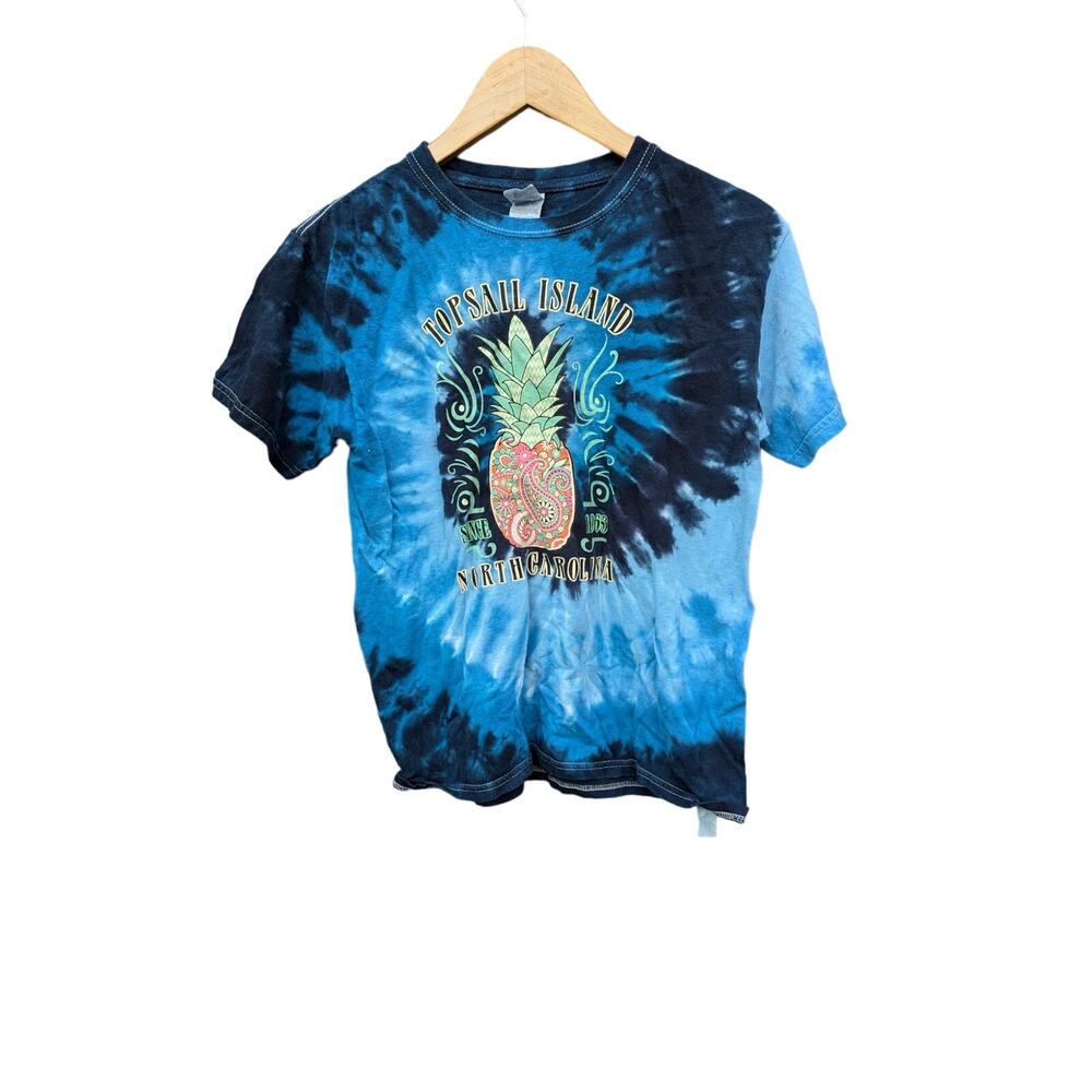 Tie Dye Hippie Beach Shirt Tropical Youth L Summer Beach Vacation Costal T Shirt